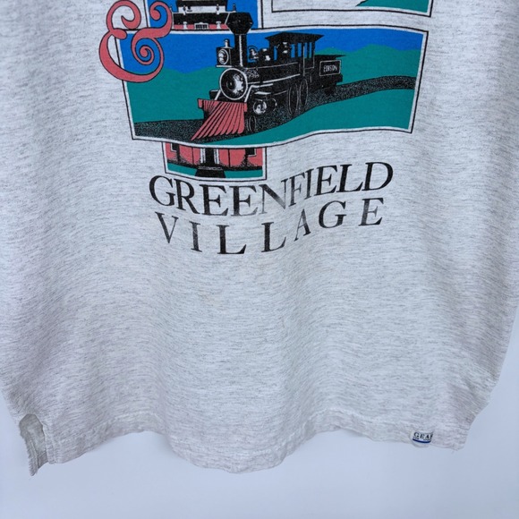 Vintage Henry Ford Museum T Shirt Medium Greenfield Village Double Sleeves 80s - Picture 3 of 10